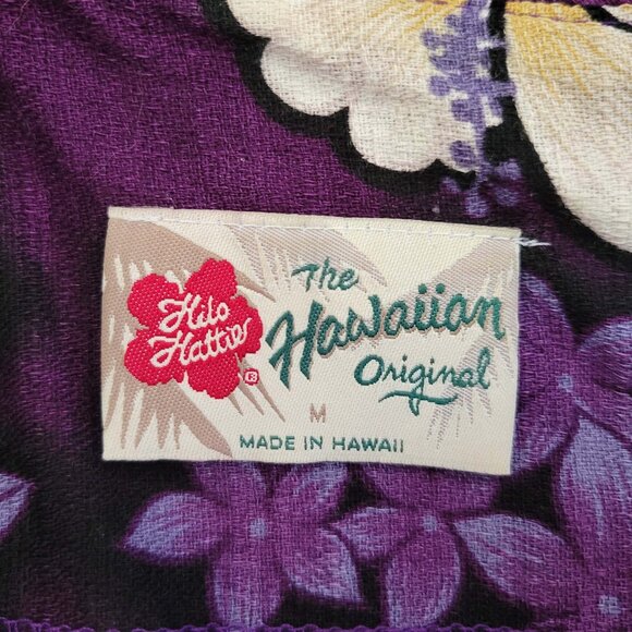 Vintage Hilo Hattie The Hawaiian Original Size M Purple Floral Maxi Muumuu Dress - Picture 5 of 6